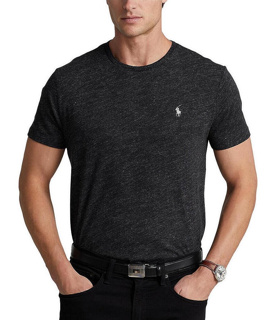 Трикотажная футболка классического кроя с короткими рукавами Polo Ralph Lauren, черный
Трикотажная футболка классического кроя с короткими рукавами Polo Ralph Lauren, черный