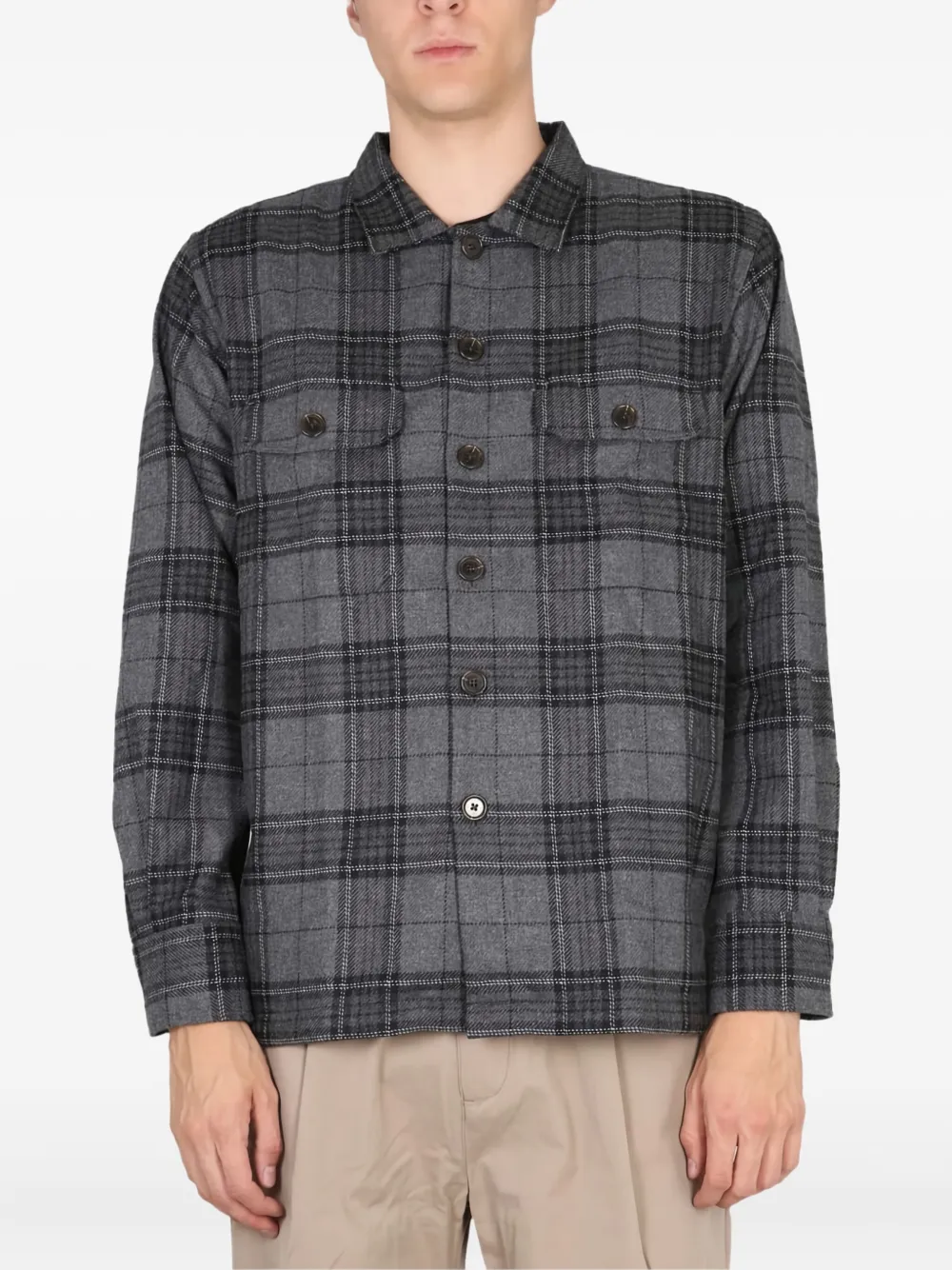 Клетчатая рубашка на пуговицах Universal Works, серый
Клетчатая рубашка на пуговицах Universal Works, серый