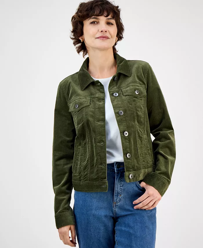 Женская куртка классическая из вельвета с длинным рукавом, создано для Macy's Style & Co, зеленый
Женская куртка классическая из вельвета с длинным рукавом, создано для Macy's Style & Co, зеленый