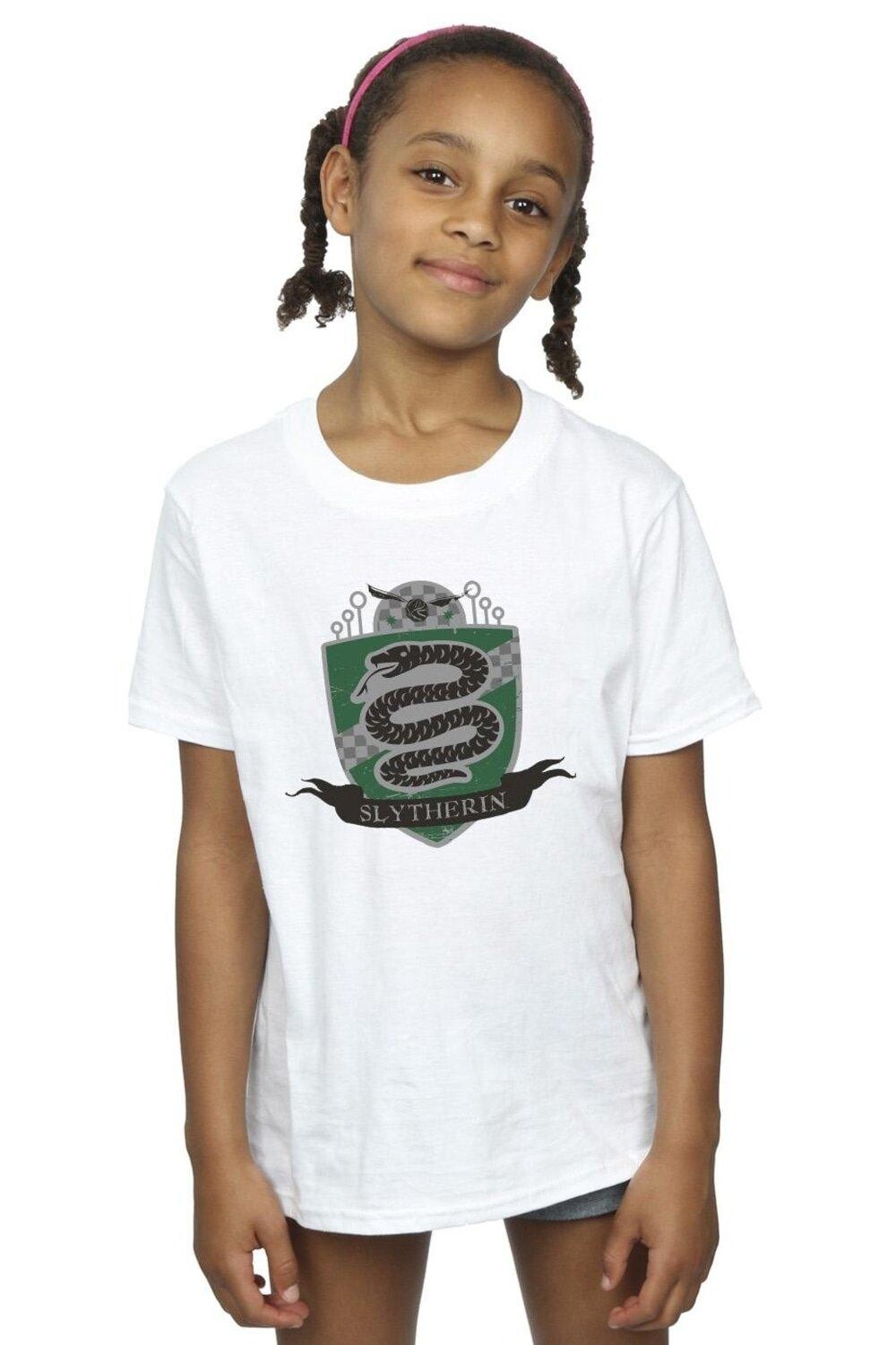 Хлопковая футболка со значком Слизерина на груди Harry Potter, белый
Хлопковая футболка со значком Слизерина на груди Harry Potter, белый