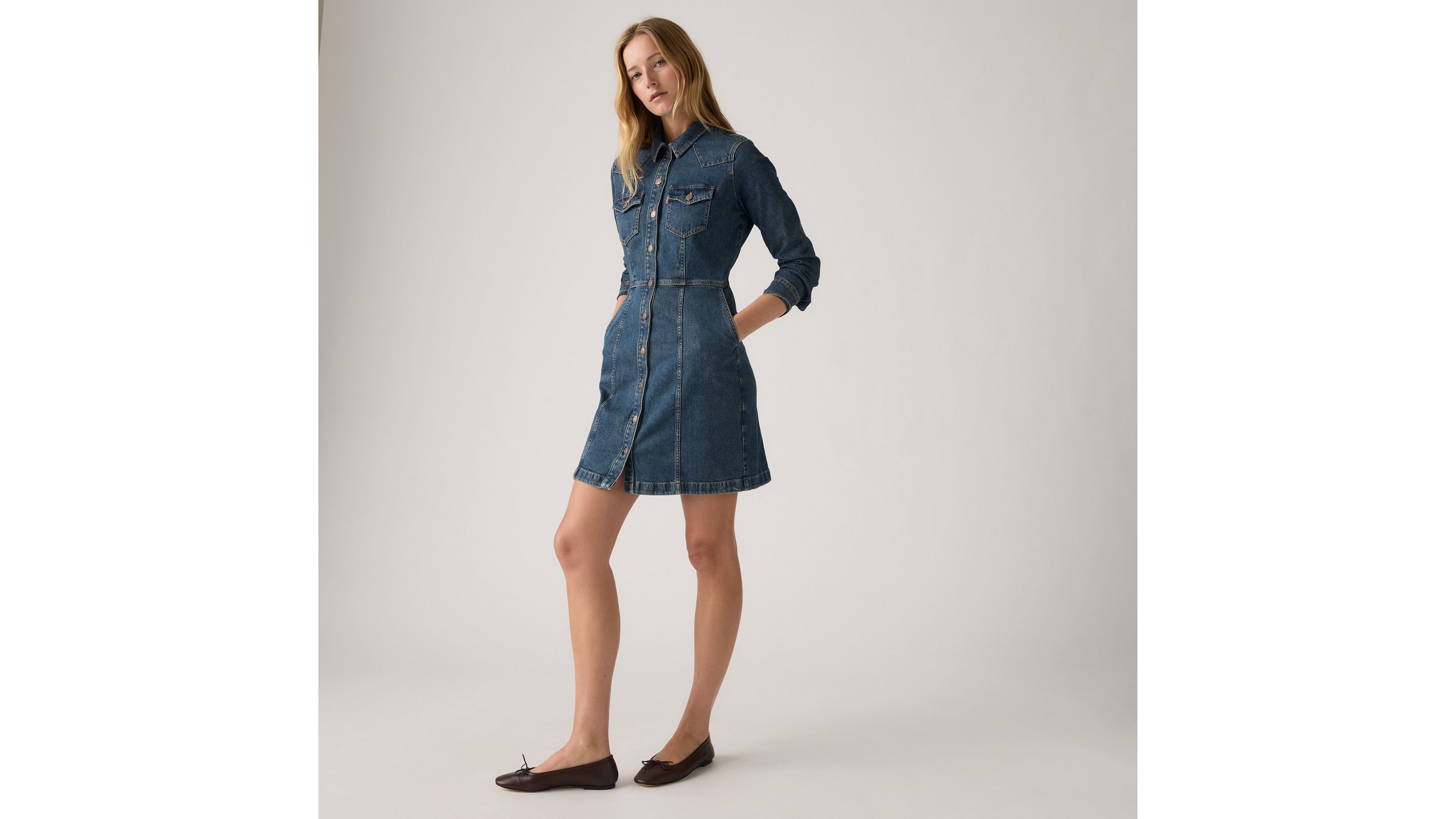 Платье Флинн в стиле вестерн Levi's, There We Go - Dark Wash
Платье Флинн в стиле вестерн Levi's, There We Go - Dark Wash