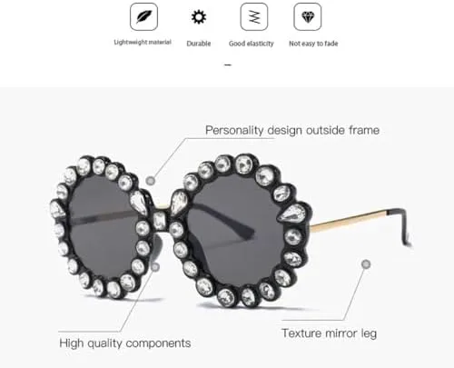 Женские круглые солнцезащитные очки с кристаллами, лучами и стразами, винтажные, увеличенного размера, с бриллиантовой отделкой, модель 2026 года MTZJH, Brown
Женские круглые солнцезащитные очки с кристаллами, лучами и стразами, винтажные, увеличенного размера, с бриллиантовой отделкой, модель 2026 года MTZJH, Brown