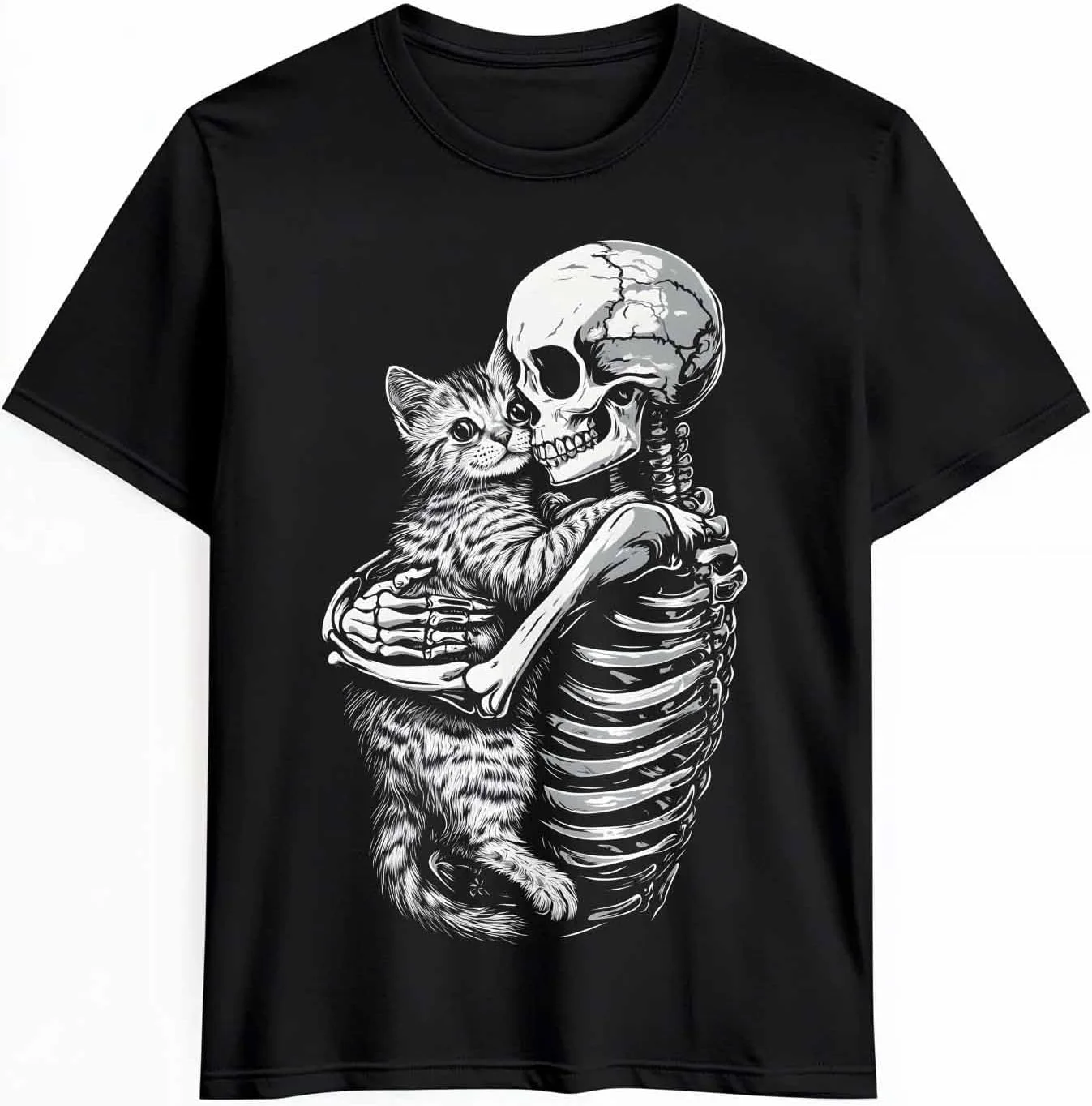 Мужская футболка с принтом черепа и кота CosyBright
Мужская футболка с принтом черепа и кота CosyBright
