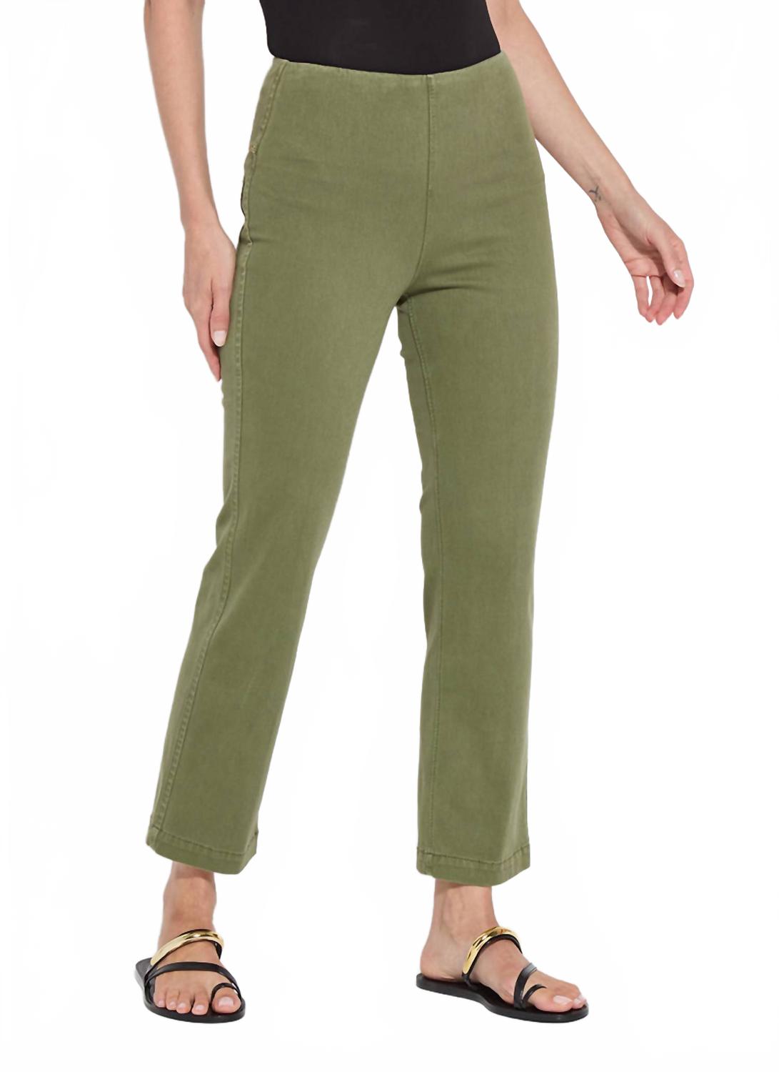 Lysse Джинсы-клеш Baby Bootcut Denim Jeans цвета «старинный выцветший камень» (Antique Wash Stone Green)
Lysse Джинсы-клеш Baby Bootcut Denim Jeans цвета «старинный выцветший камень» (Antique Wash Stone Green)