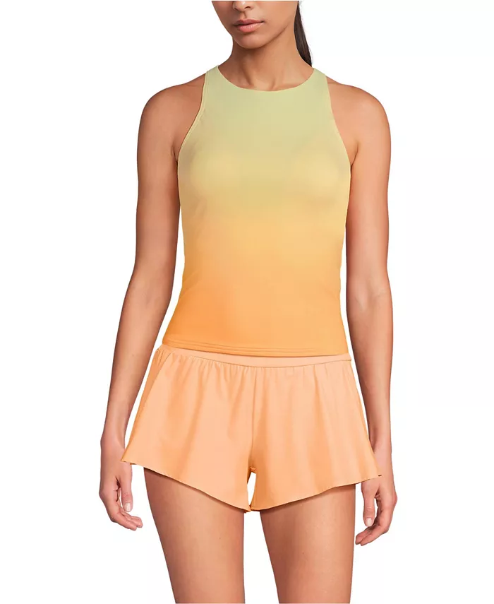 Женский топ-танкини с высоким горлом и ремешками на спине без затяжек Lands' End, оранжевый
Женский топ-танкини с высоким горлом и ремешками на спине без затяжек Lands' End, оранжевый