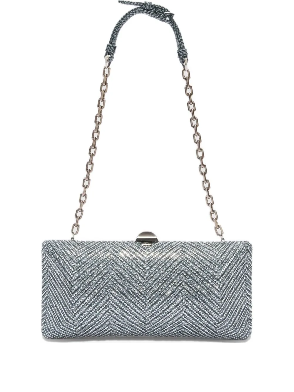 Клатч с розовым декором Ermanno Scervino, серебряный
Клатч с розовым декором Ermanno Scervino, серебряный