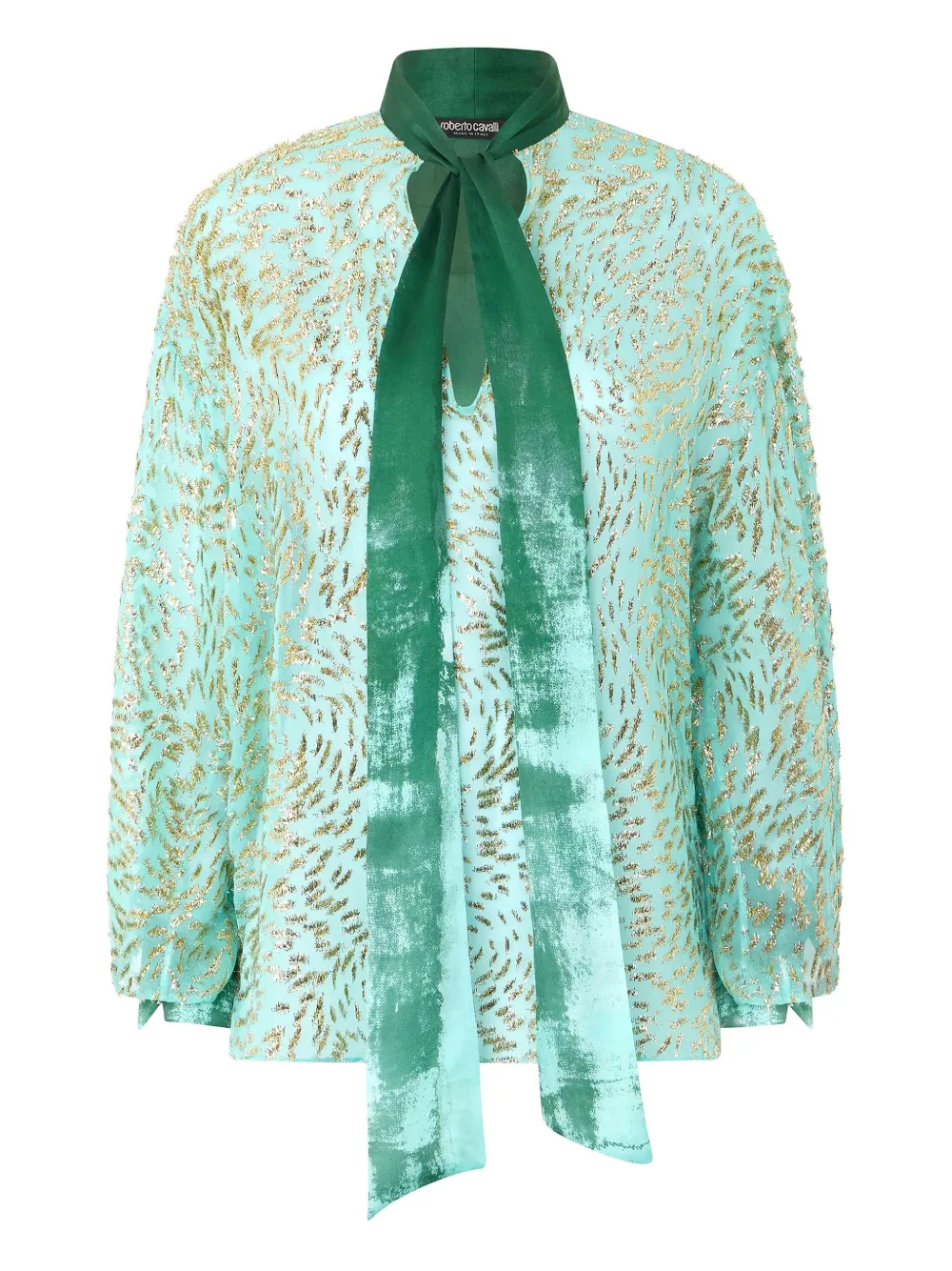 Шелковая блузка Roberto Cavalli, зеленый
Шелковая блузка Roberto Cavalli, зеленый