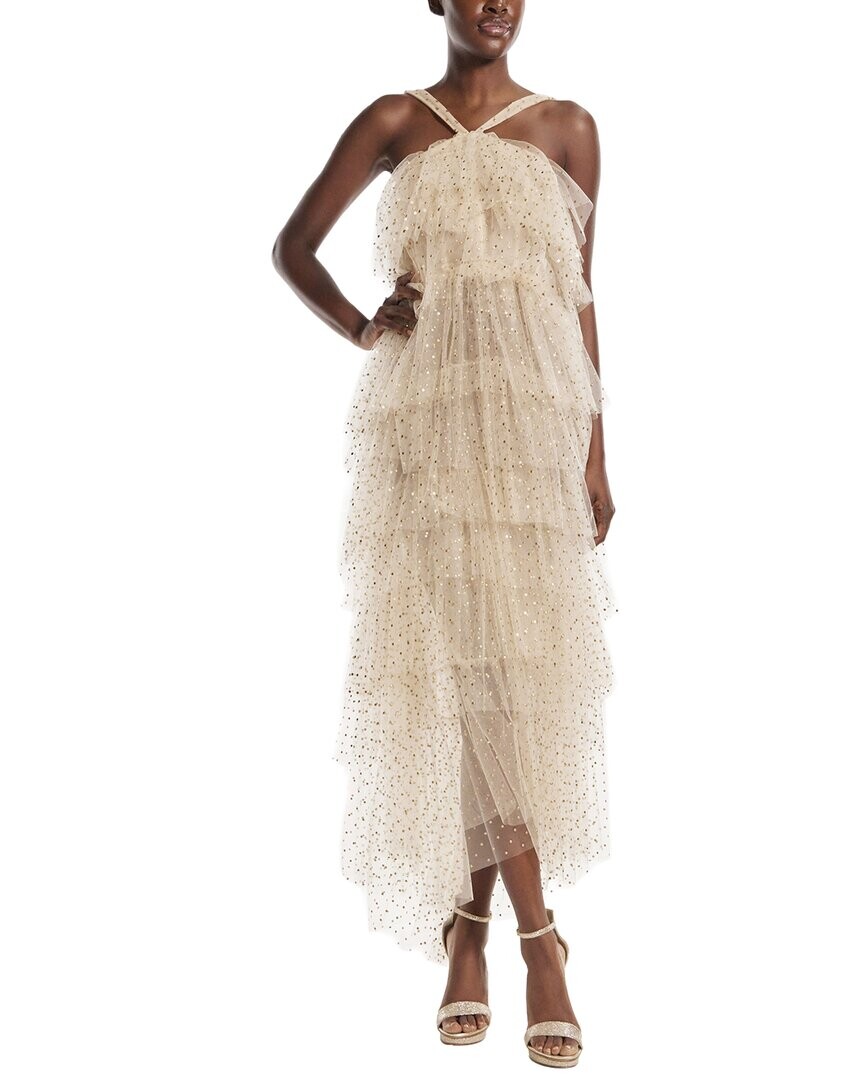 Monique Lhuillier Коктейльное платье с бретелькой на шее и горошком, цвет Champagne Gold
Monique Lhuillier Коктейльное платье с бретелькой на шее и горошком, цвет Champagne Gold