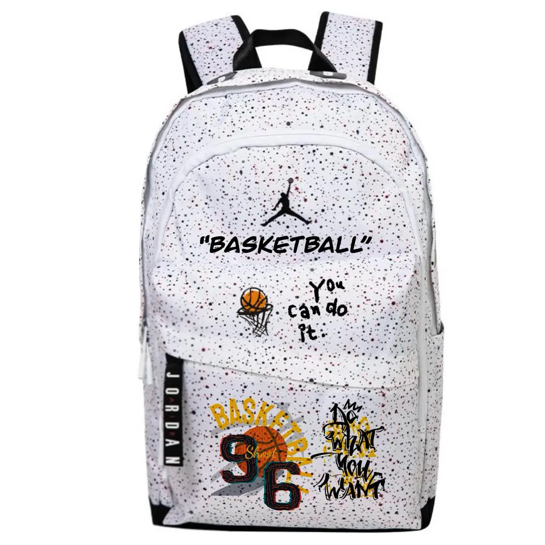 Jordan Большой унисекс рюкзак из полиэстера белого цвета, Basketball Graffiti
Jordan Большой унисекс рюкзак из полиэстера белого цвета, Basketball Graffiti