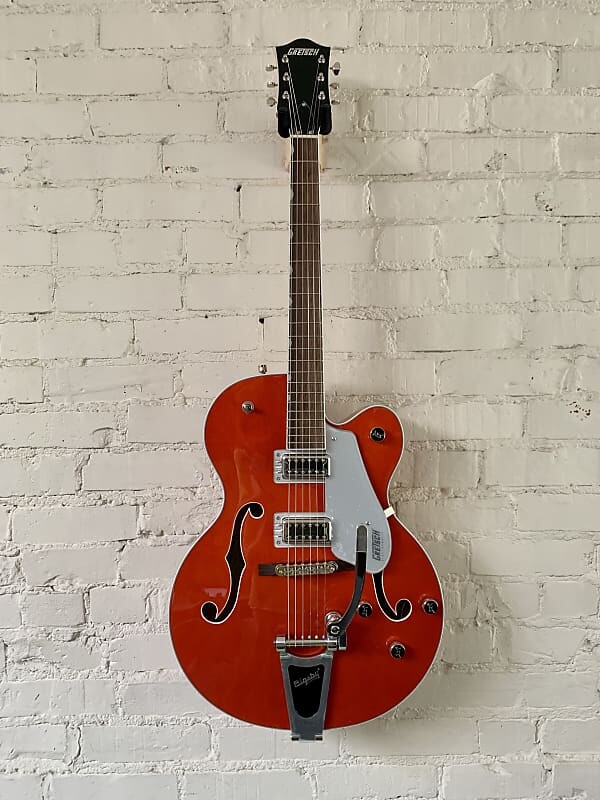 Электрогитара Gretsch G5420T Electromatic Hollow Body Single Cutaway with Bigsby 2017 - Present Orange Stain
Электрогитара Gretsch G5420T Electromatic Hollow Body Single Cutaway with Bigsby 2017 - Present Orange Stain