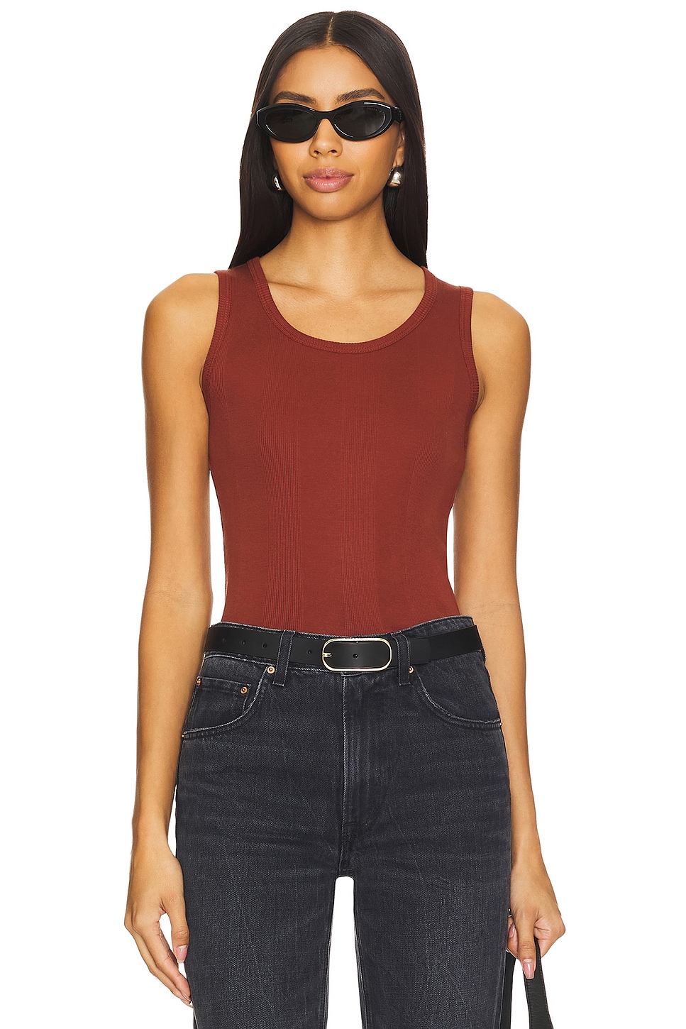 Майка из хлопка в рубчик Goldie, красный
Майка из хлопка в рубчик Goldie, красный