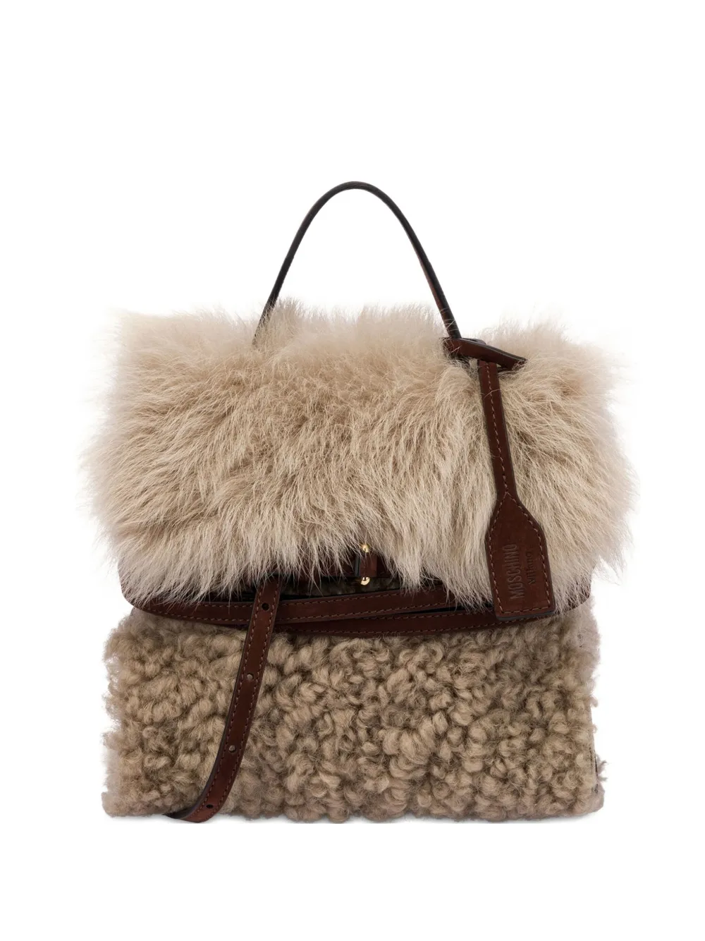 Сумка-тоут из овчины Moschino, нейтральный
Сумка-тоут из овчины Moschino, нейтральный