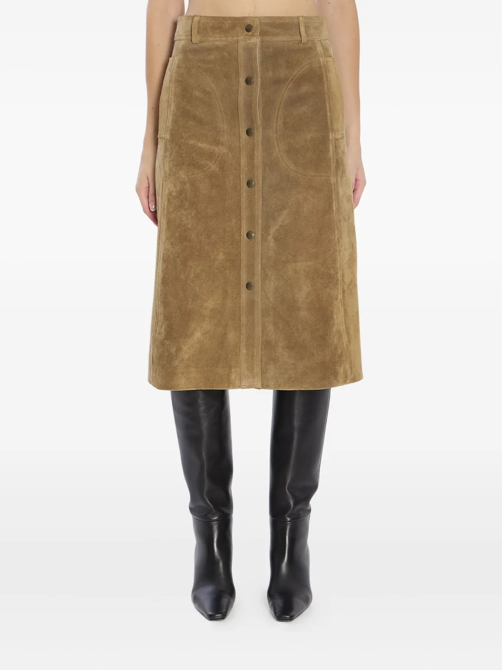 Юбка миди Elen из замши на кнопках Arma, коричневый
Юбка миди Elen из замши на кнопках Arma, коричневый