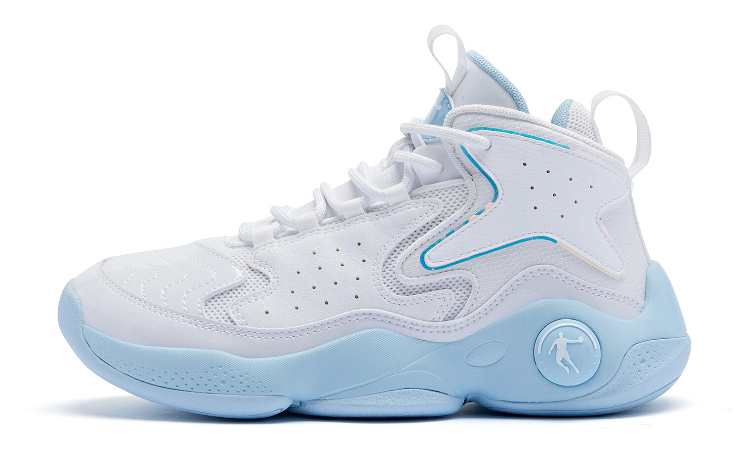 Баскетбольные кроссовки женские высокие белые / полумесяц синие Qiaodan
Баскетбольные кроссовки женские высокие белые / полумесяц синие Qiaodan