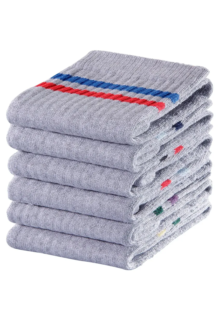 Носите повседневные носки (6 пар в упаковке) с цветными полосками Go In, серый
Носите повседневные носки (6 пар в упаковке) с цветными полосками Go In, серый