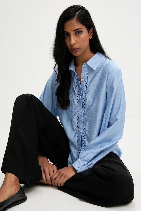 Рубашка с льном Answear.Lab, синий
Рубашка с льном Answear.Lab, синий