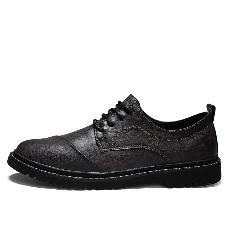 Eminu Повседневные кожаные туфли мужские низкие черно-серые, цвет Gray
Eminu Повседневные кожаные туфли мужские низкие черно-серые, цвет Gray