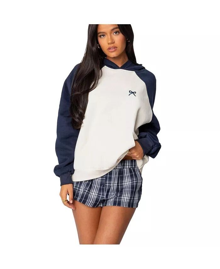 Женская толстовка с капюшоном с бантом и рукавами реглан Edikted, синий
Женская толстовка с капюшоном с бантом и рукавами реглан Edikted, синий