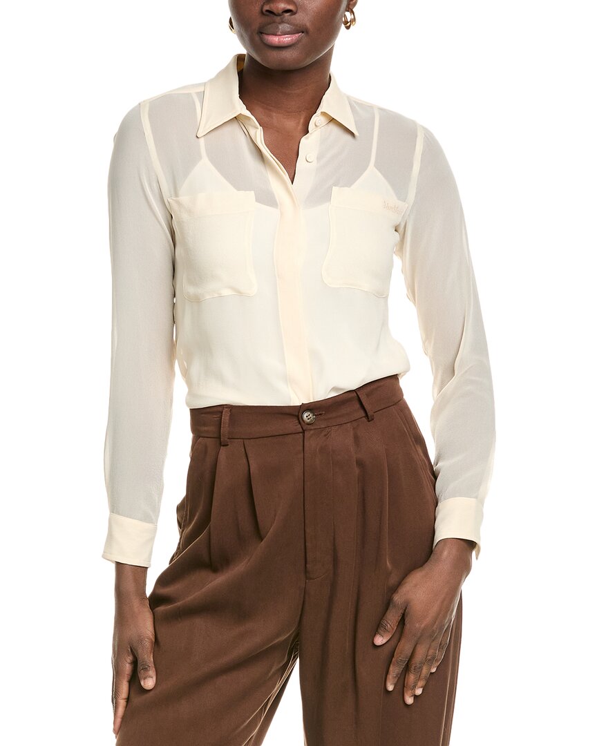 Max Mara Vongola Шелковая рубашка, бежевый
Max Mara Vongola Шелковая рубашка, бежевый