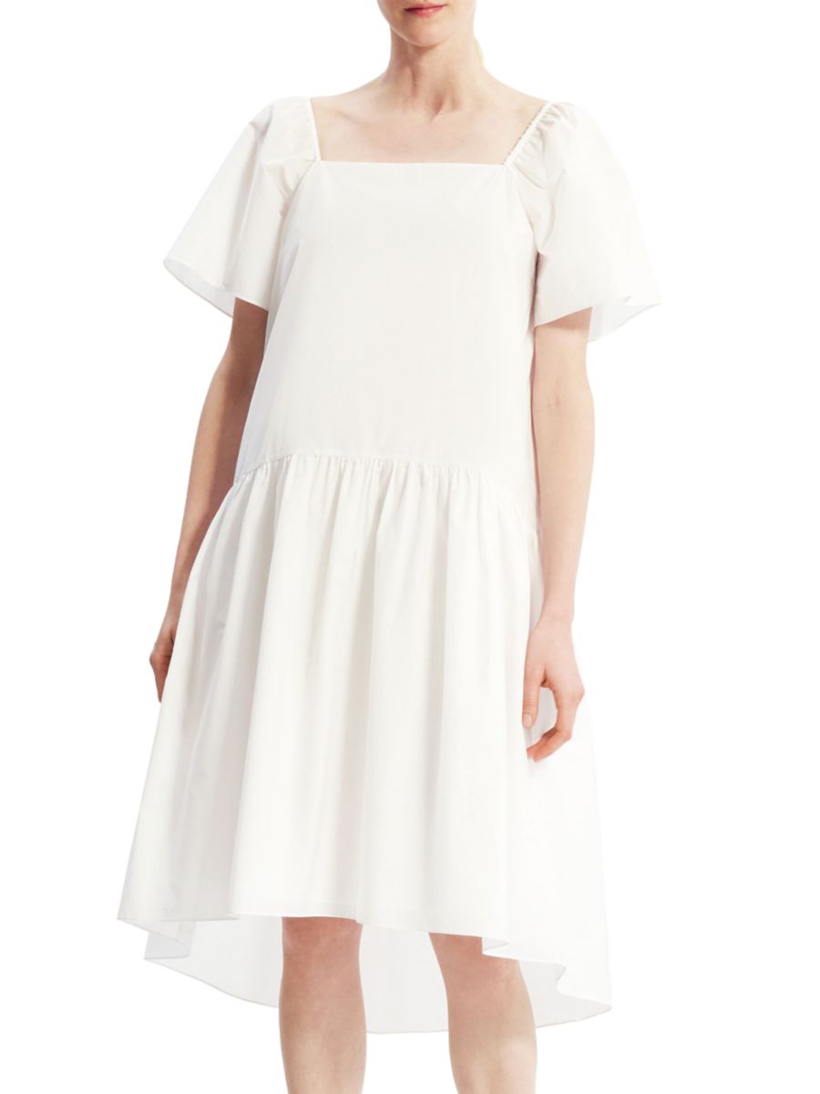 Платье из хлопка с заниженной талией Theory, белый
Платье из хлопка с заниженной талией Theory, белый