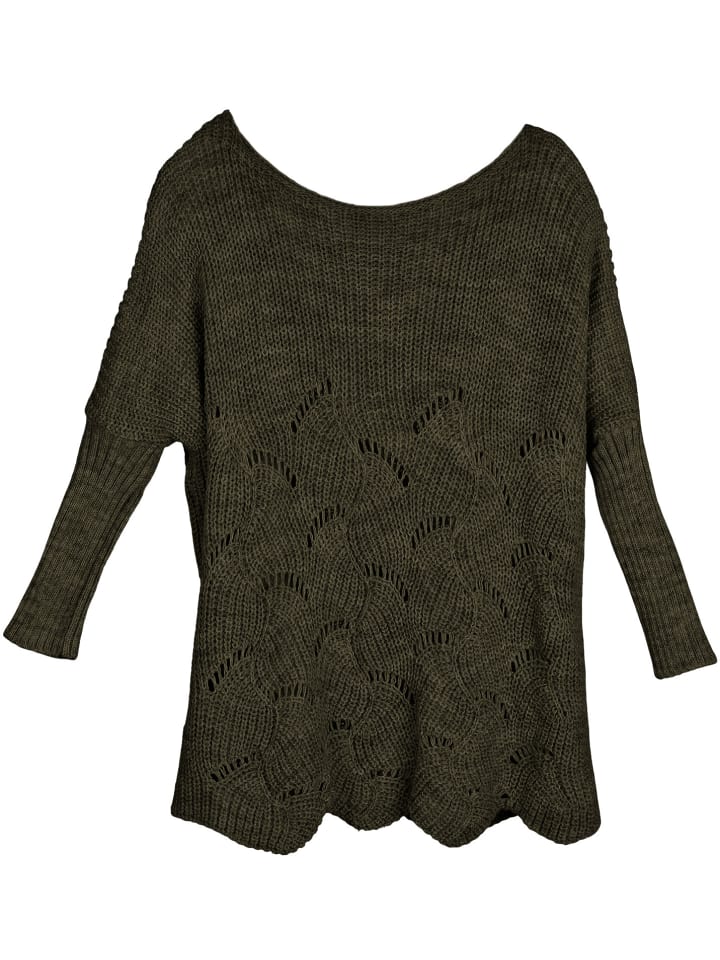 Вязаный свитер оливкового цвета styleBREAKER
Вязаный свитер оливкового цвета styleBREAKER