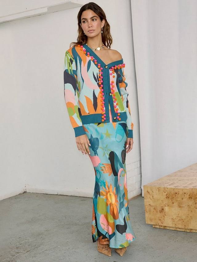 Юбка с принтом доррис Never Fully Dressed, синий/разноцветный
Юбка с принтом доррис Never Fully Dressed, синий/разноцветный