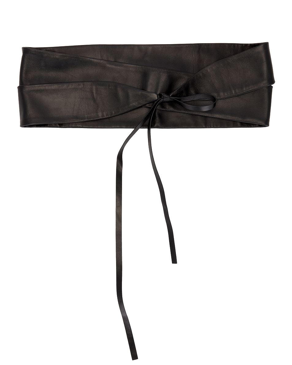 Широкий ремень с запахом The Row, черный
Широкий ремень с запахом The Row, черный