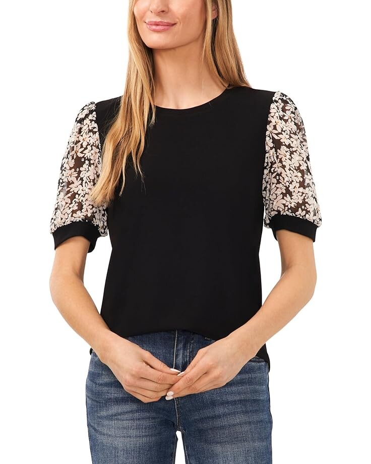 Блуза CeCe Crew Neck Mixed Media Crepe Knit, цвет Rich Black
Блуза CeCe Crew Neck Mixed Media Crepe Knit, цвет Rich Black