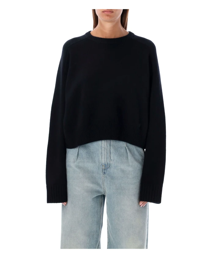 Черный вязаный свитер осень-зима 2025 Loulou Studio, черный
Черный вязаный свитер осень-зима 2025 Loulou Studio, черный