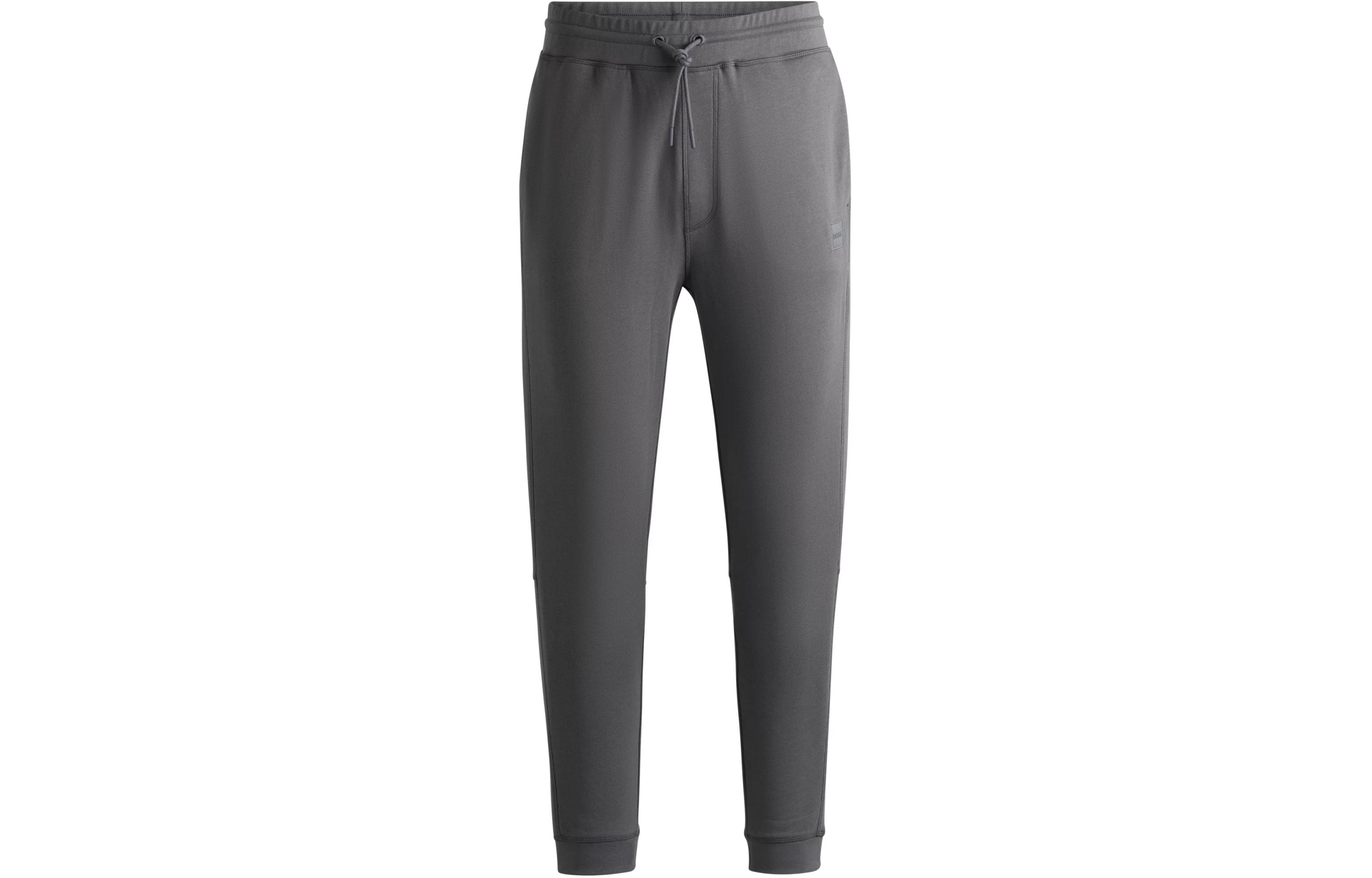 Hugo Boss Мужские спортивные брюки из хлопковой махровой ткани с нашивкой с логотипом, темно-серые
Hugo Boss Мужские спортивные брюки из хлопковой махровой ткани с нашивкой с логотипом, темно-серые