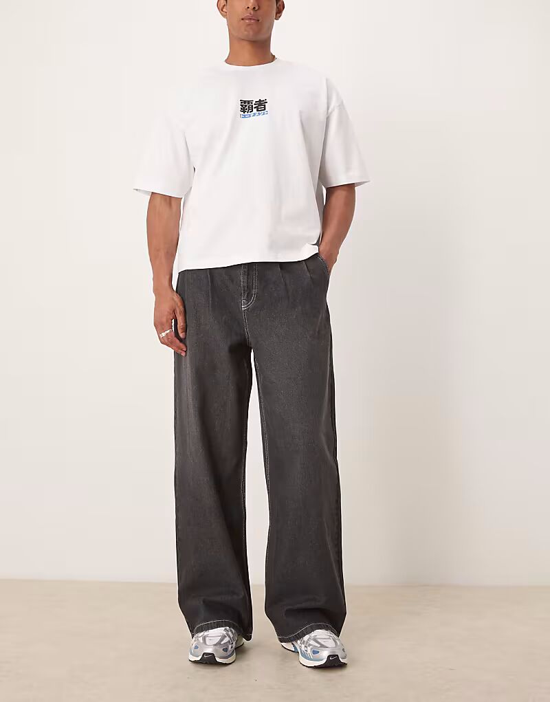 Очень мешковатые джинсы ASOS DESIGN со складками черного цвета
Очень мешковатые джинсы ASOS DESIGN со складками черного цвета