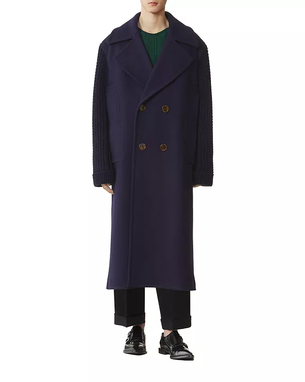 Длинное шерстяное пальто-бушлат Lanvin, синий
Длинное шерстяное пальто-бушлат Lanvin, синий
