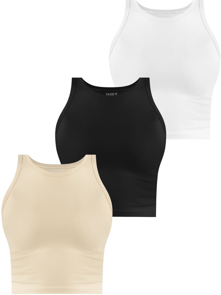 Футболка Janice 3 x Damen crop Top hochgeschlossen Niah, цвет beige/schwarz/weiß
Футболка Janice 3 x Damen crop Top hochgeschlossen Niah, цвет beige/schwarz/weiß