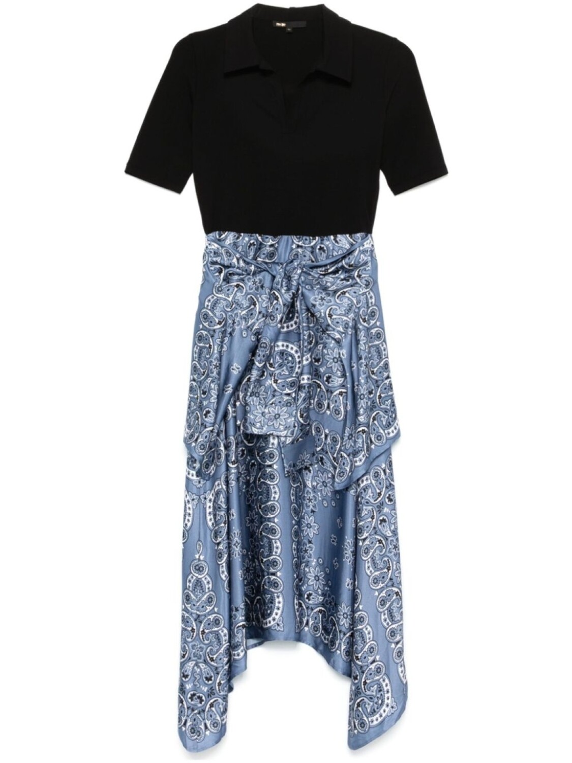 Maje платье миди со вставками, черный 
Maje платье миди со вставками, черный