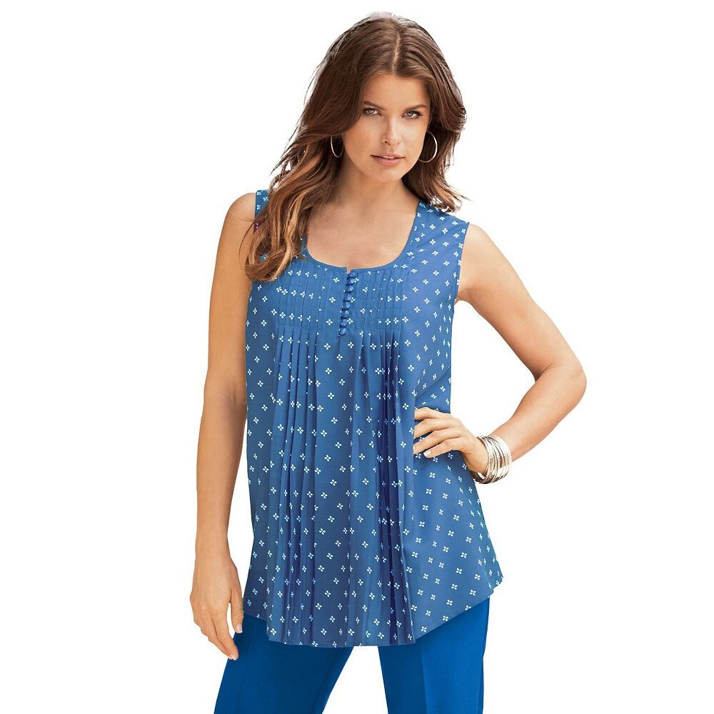 Женская плиссированная майка больших размеров Roaman Roaman's, цвет Blue White Medallion
Женская плиссированная майка больших размеров Roaman Roaman's, цвет Blue White Medallion