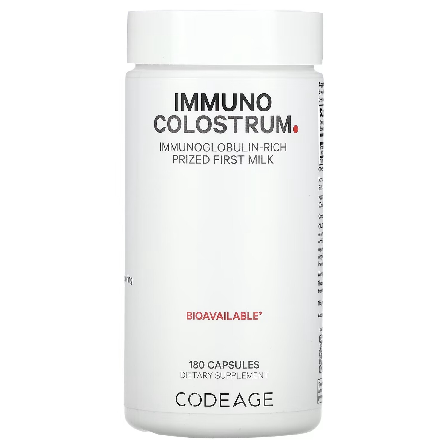 Добавка Codeage Immuno Colostrum, 180 капсул
Добавка Codeage Immuno Colostrum, 180 капсул