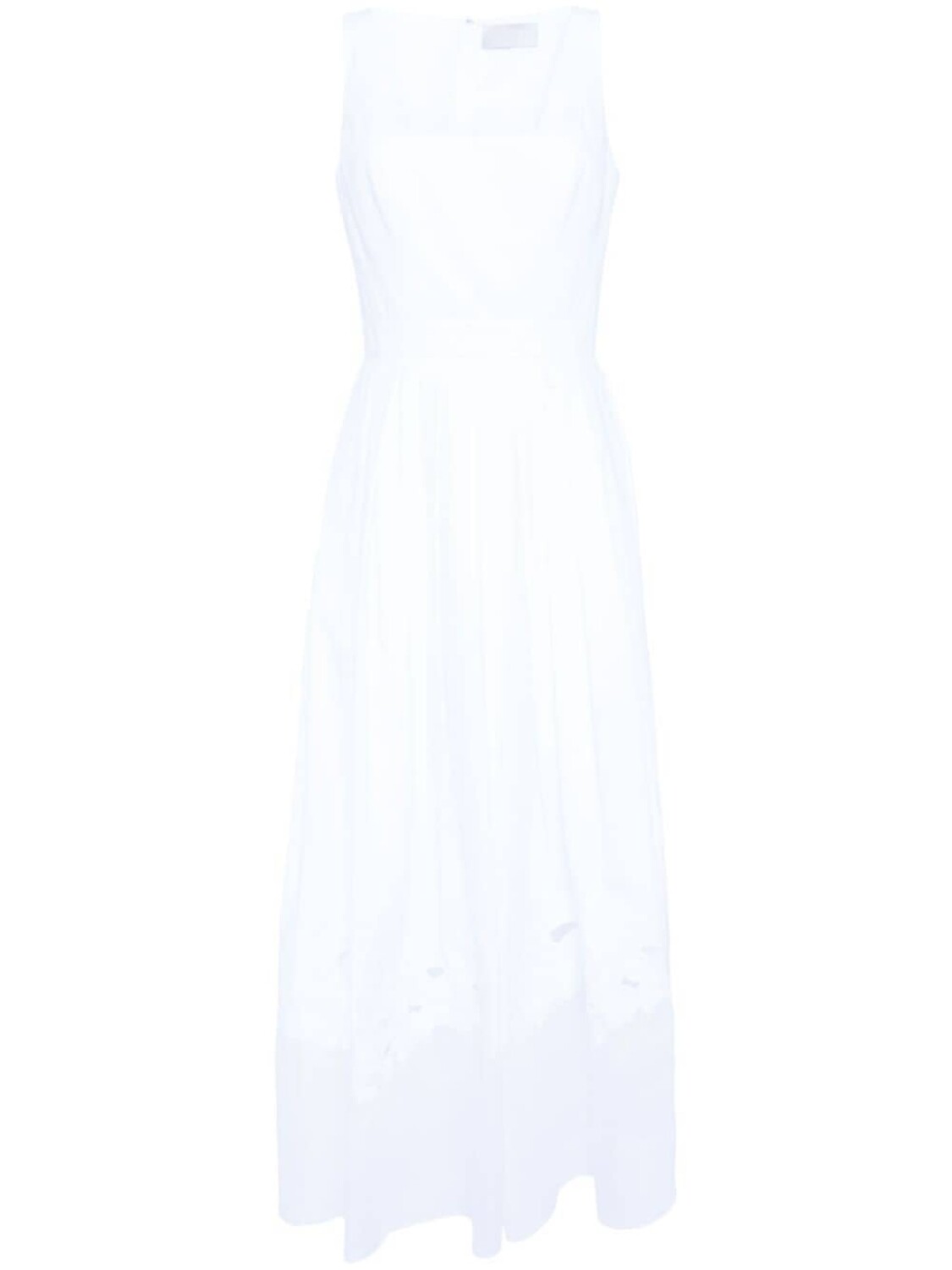 Elie Saab платье с вышивкой и складками, белый 
Elie Saab платье с вышивкой и складками, белый