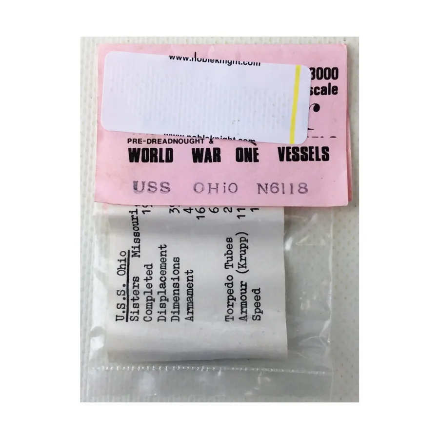 Военный корабль США «Огайо», Pre-Dreadnought and World War I Naval Miniatures (1:3000) (NavWar)
Военный корабль США «Огайо», Pre-Dreadnought and World War I Naval Miniatures (1:3000) (NavWar)