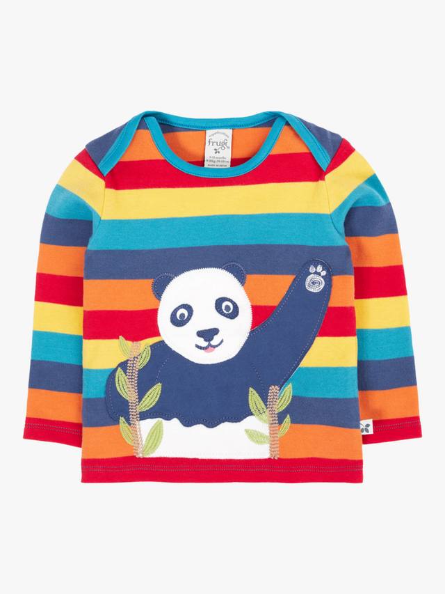 Детская хлопковая футболка с длинными рукавами и аппликацией Frugi, Rainbow Stripe/Panda
Детская хлопковая футболка с длинными рукавами и аппликацией Frugi, Rainbow Stripe/Panda
