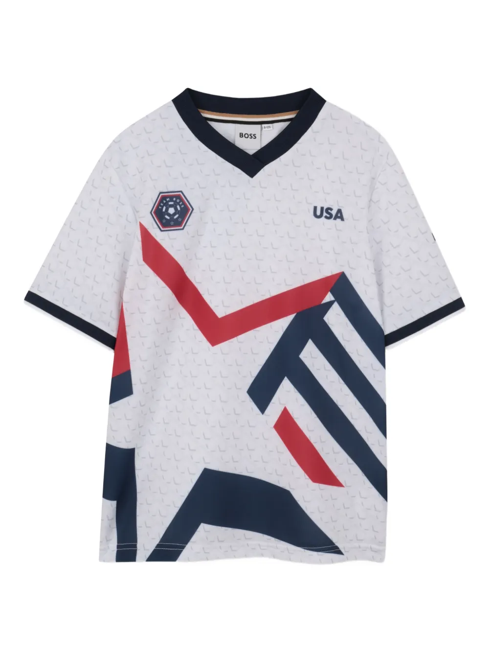 Футболка с v-образным вырезом и графичным принтом BOSS Kidswear, белый
Футболка с v-образным вырезом и графичным принтом BOSS Kidswear, белый