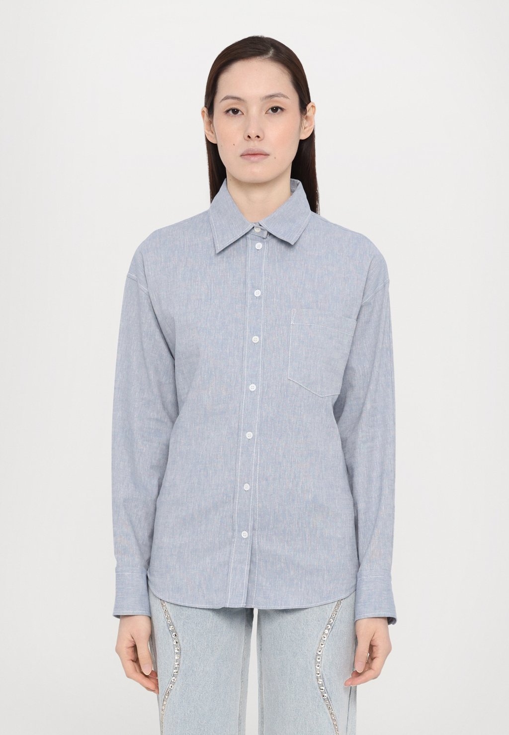 Блузка на пуговицах CHEMISE sandro, светло-голубой
Блузка на пуговицах CHEMISE sandro, светло-голубой