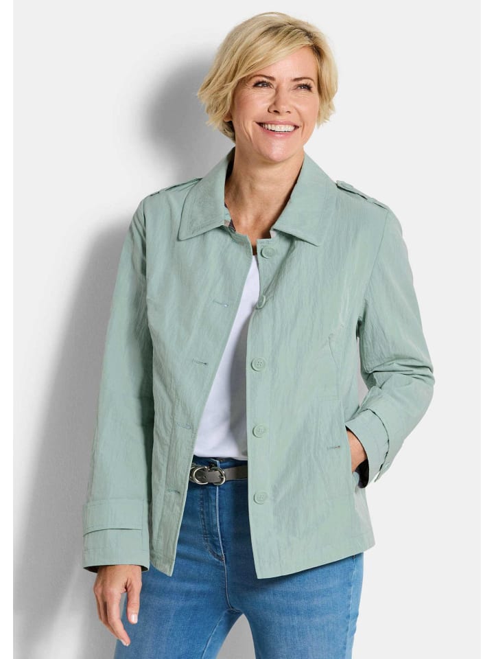 GOLDNER Короткое размер: Тренч, переходное пальто с эффектом жатости, цвет шалфей
GOLDNER Короткое размер: Тренч, переходное пальто с эффектом жатости, цвет шалфей