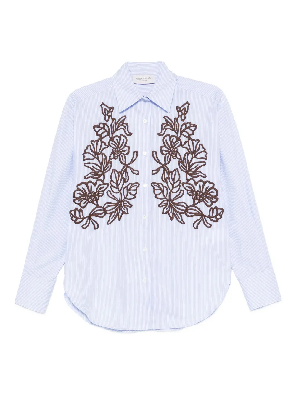 Полосатая рубашка с вышивкой ERMANNO FIRENZE, синий
Полосатая рубашка с вышивкой ERMANNO FIRENZE, синий