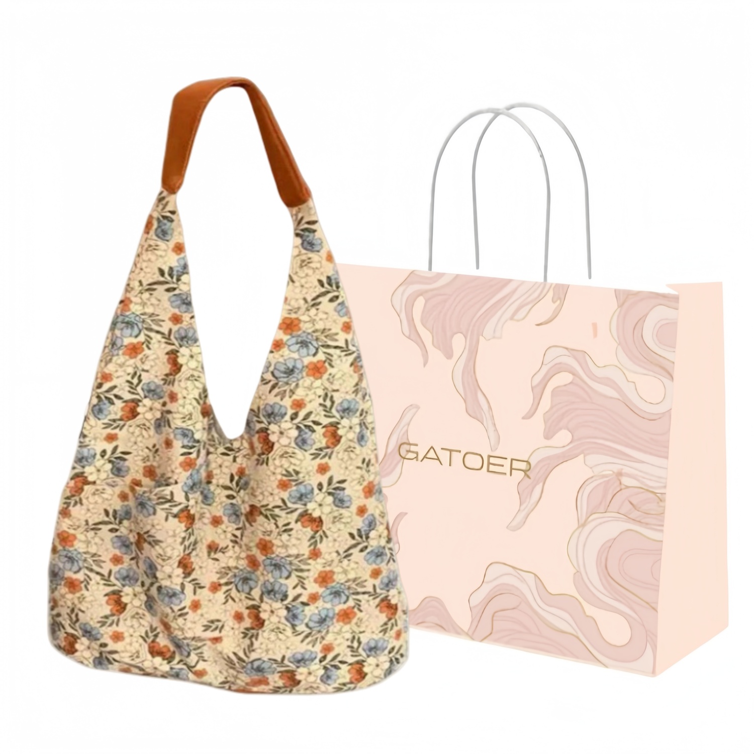 GATOER Хлопковая сумка через плечо с флисовым узором "в ёлочку" женская с цветочным принтом, Floral
GATOER Хлопковая сумка через плечо с флисовым узором "в ёлочку" женская с цветочным принтом, Floral