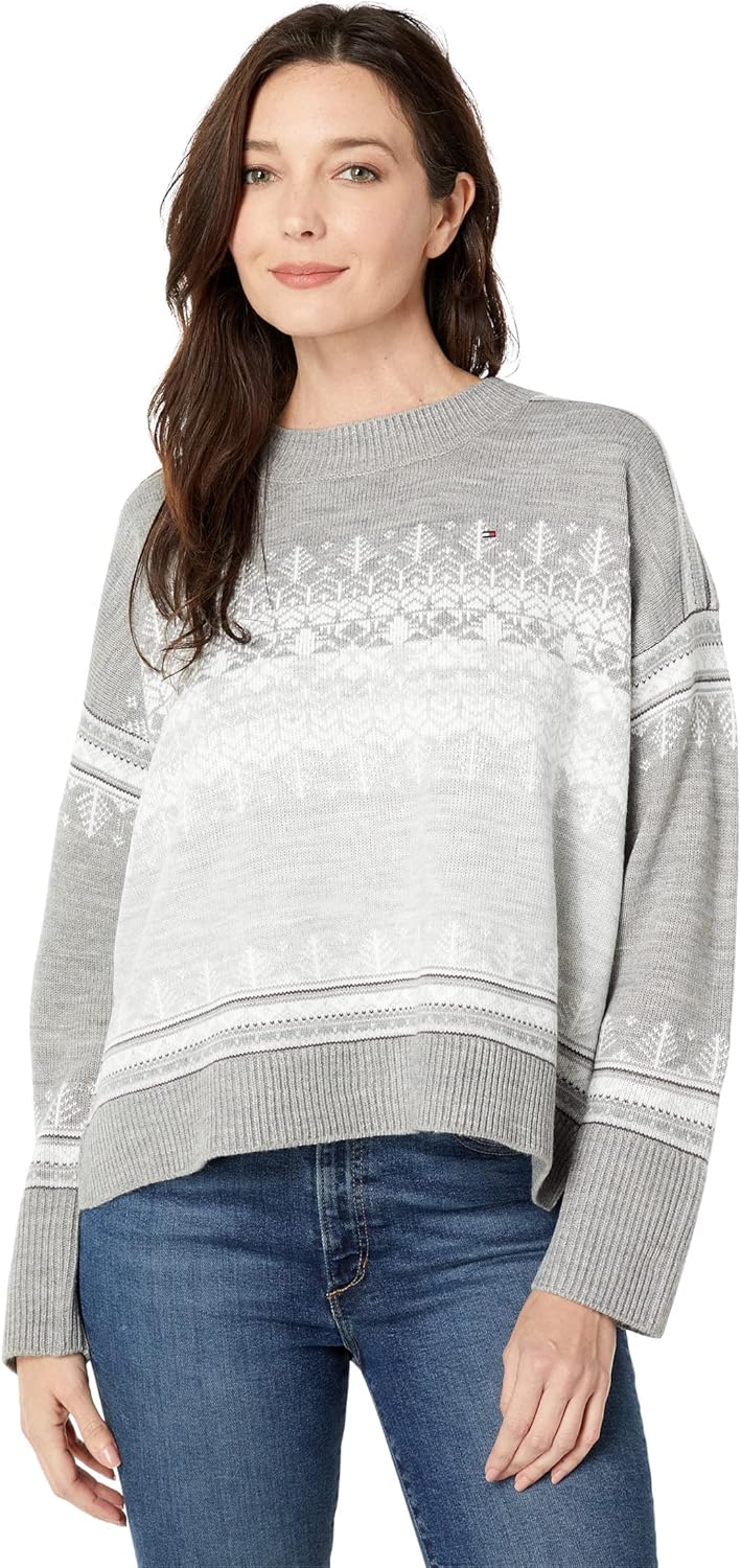 Женский свитер Tommy Hilfiger в скандинавском стиле с цветными блоками, Medium Heather Grey Multi
Женский свитер Tommy Hilfiger в скандинавском стиле с цветными блоками, Medium Heather Grey Multi