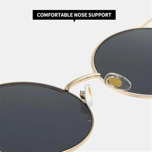 Круглые солнцезащитные очки для женщин и мужчин, металлическая оправа, линзы из поликарбоната и смолы, стильные очки с защитой от УФ-излучения UV400 MTZJH, C5
Круглые солнцезащитные очки для женщин и мужчин, металлическая оправа, линзы из поликарбоната и смолы, стильные очки с защитой от УФ-излучения UV400 MTZJH, C5