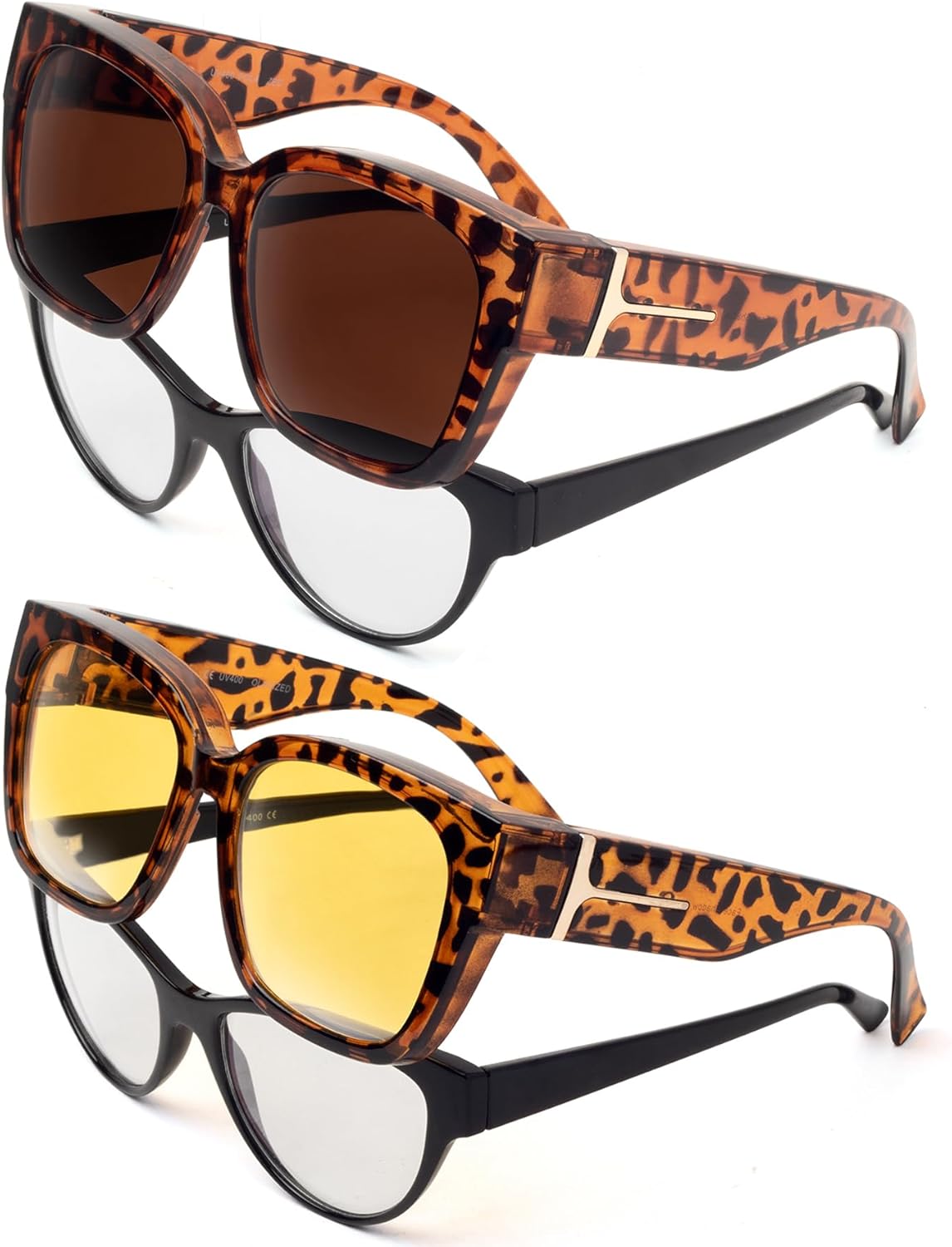 Солнцезащитные очки с поляризованным покрытием, надеваемые поверх обычных очков, для женщин, квадратной формы, с защитой от УФ-излучения, легкие Face Shadow, Brown Leopard/Brown + Brown Leopard/Night Vision Yellow
Солнцезащитные очки с поляризованным покрытием, надеваемые поверх обычных очков, для женщин, квадратной формы, с защитой от УФ-излучения, легкие Face Shadow, Brown Leopard/Brown + Brown Leopard/Night Vision Yellow
