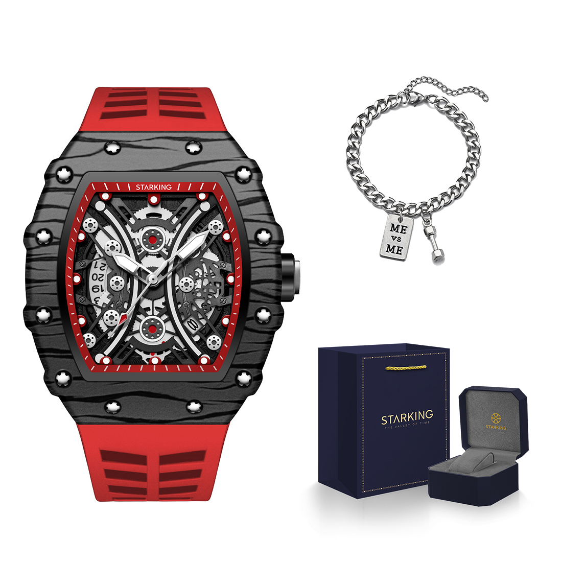 STARKING Часы Richard Collection Quartz Movement Silicone Strap Watch Men's Watch Black Dial
STARKING Часы Richard Collection Quartz Movement Silicone Strap Watch Men's Watch Black Dial