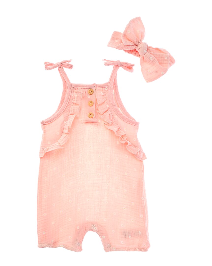 Комплект из двух марлевых комбинезонов с повязкой на голову от Catherine Malandrino, розовый
Комплект из двух марлевых комбинезонов с повязкой на голову от Catherine Malandrino, розовый