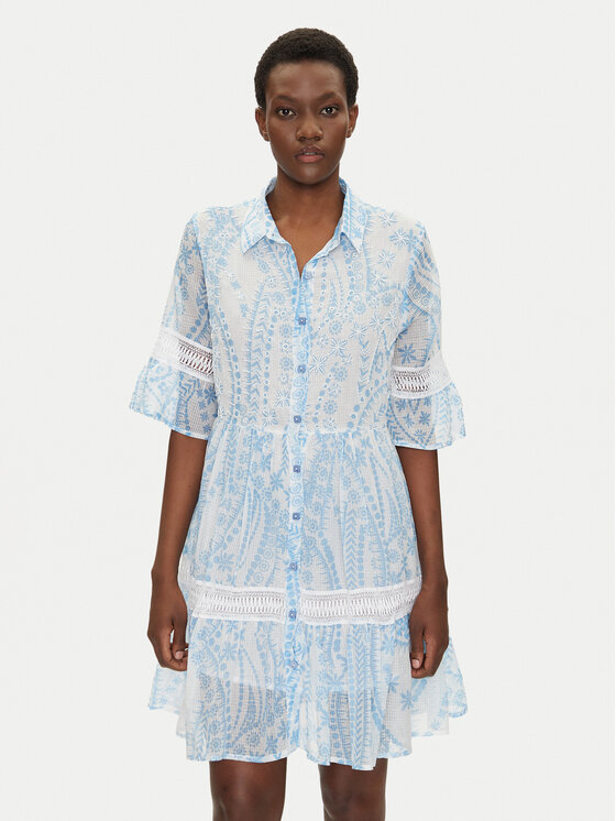 Свободный крой платья-рубашки IC25-039 Iconique, синий
Свободный крой платья-рубашки IC25-039 Iconique, синий